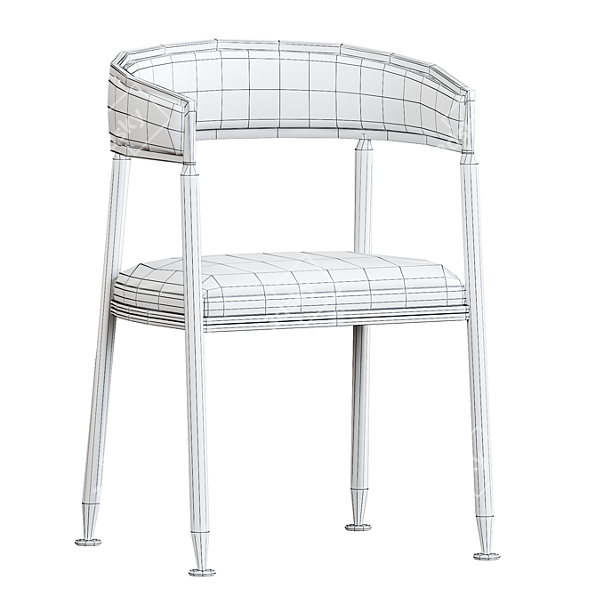 Nordic Valini Accent Chair 3D model image 5