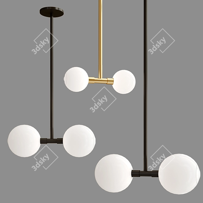 SkLO Pendant Lamp Collection: Striking Illumination 3D model image 6