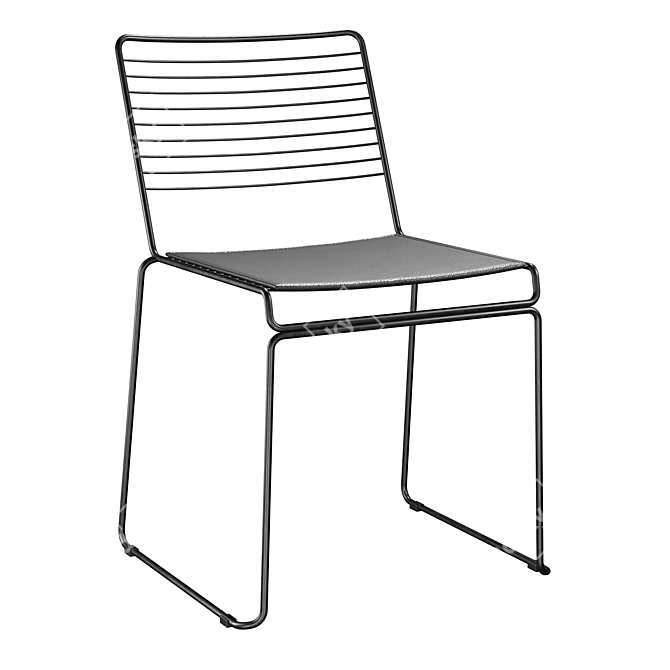 Danny Chair: Stylish Black Stool 3D model image 1