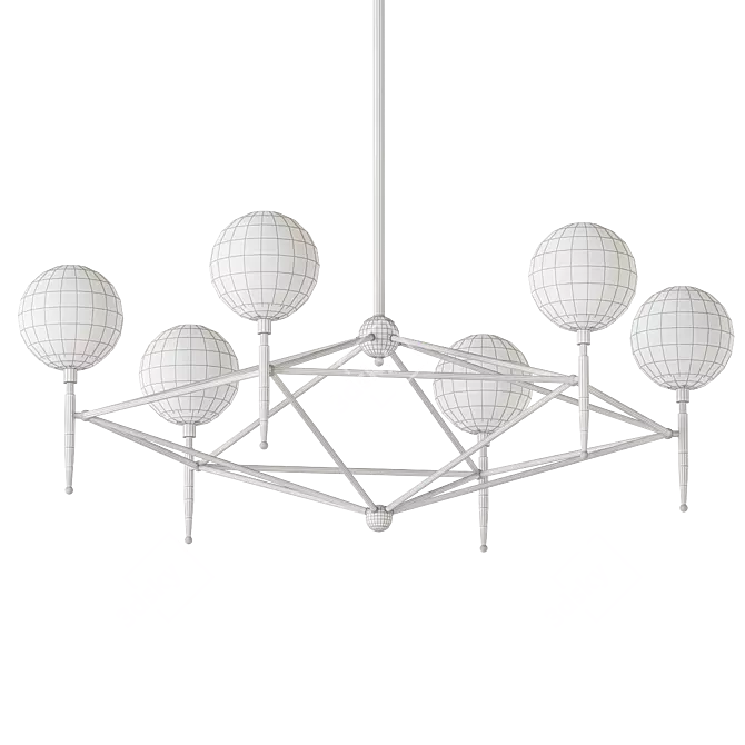 Ivy Bronx Eastbourne 6-Light Chandelier 3D model image 2