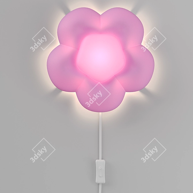 Ikea Upplist Wall Lamp - Elegant Lilac Blossom 3D model image 5
