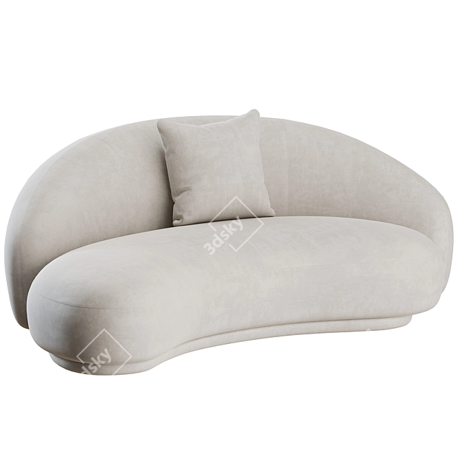 Elegant Julep Chaise: Luxurious Tacchini Design 3D model image 4