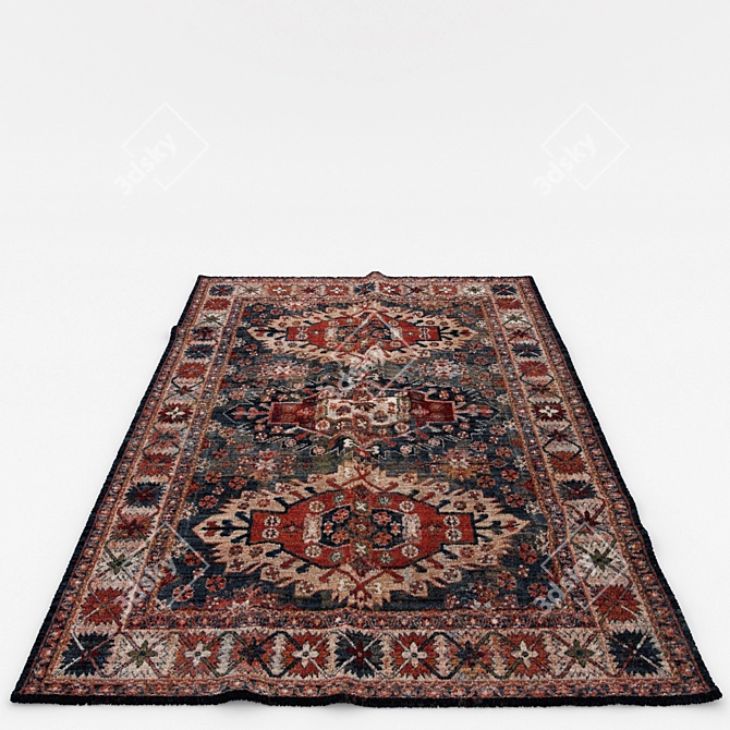 Versatile Rug Set: 6 Designs 3D model image 6