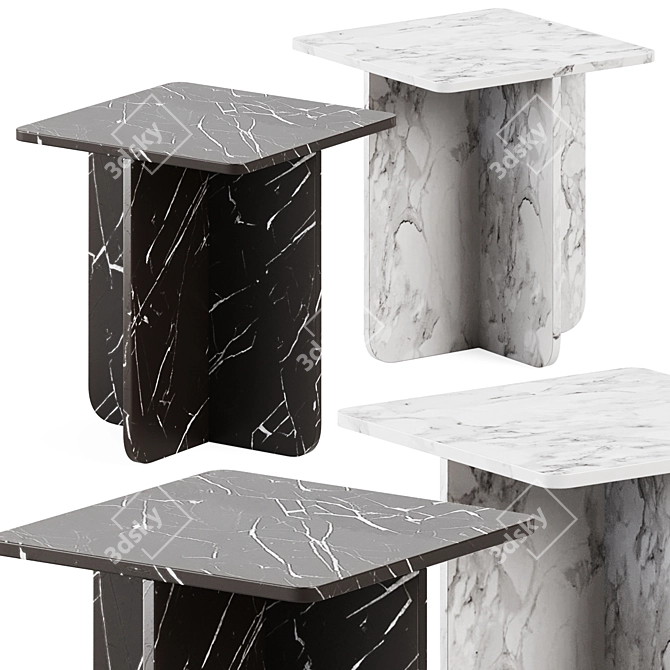 Modern Shona Side Table - Trit House 3D model image 1