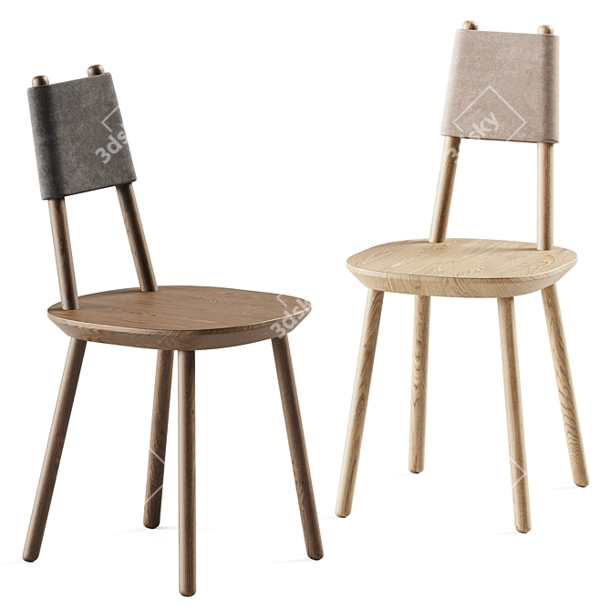 Naïve Wood Chair: Modern Elegance 3D model image 1