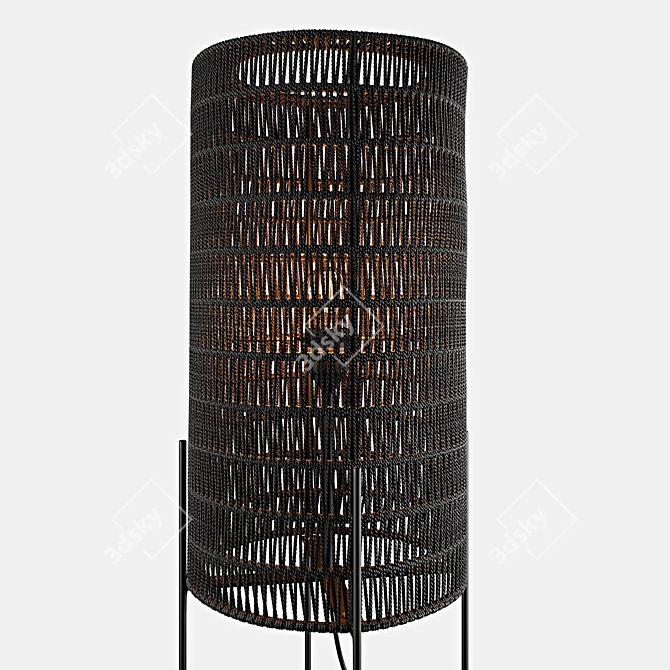 Dutch Bone Floor Lamp - Elegant Lighting 3D model image 3
