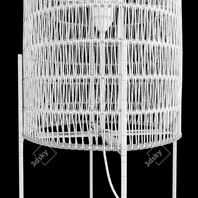 Dutch Bone Floor Lamp - Elegant Lighting 3D model image 5