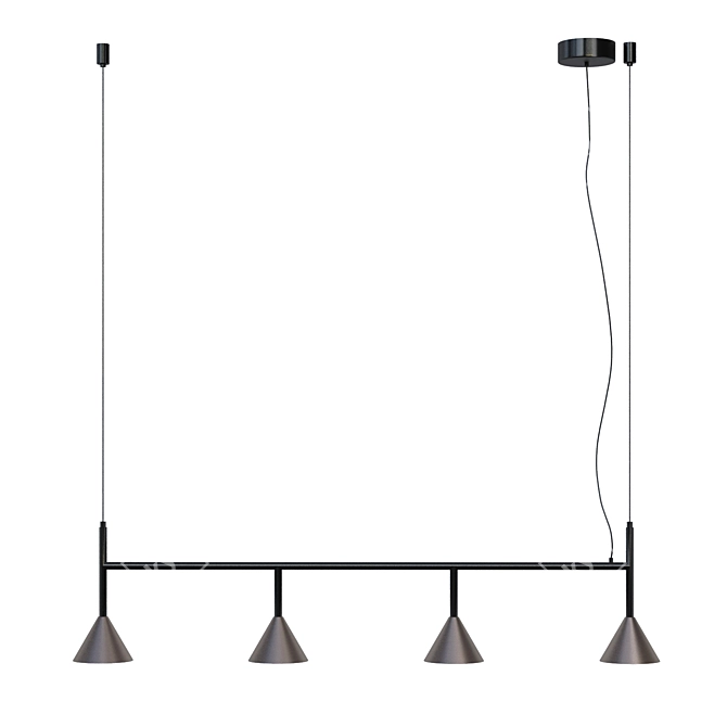 Metal Pendant Light - Lucande Kartio 3D model image 2