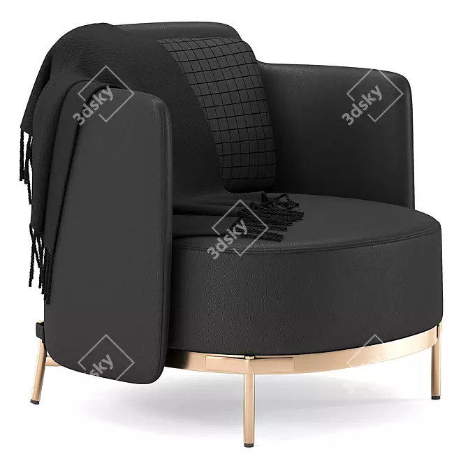 Sleek Minotti Tape Armchair 3D model image 1