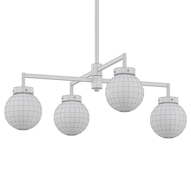 Ellan Gold Glass Chandelier 3D model image 2