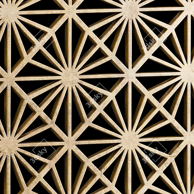 Decorative Square Panels Set 3D model image 4