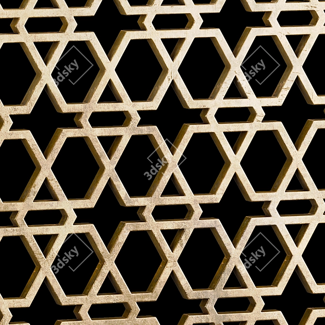 Decorative Square Panels Set 3D model image 5
