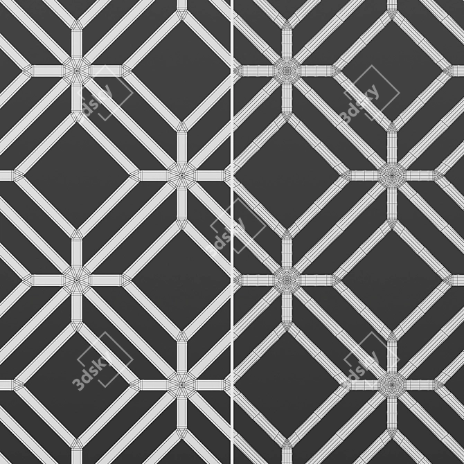 Decorative Square Panels Set 3D model image 7