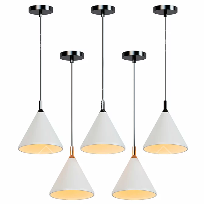 Vintage Cement Pendant Lights: Industrial Nordic Loft Decor 3D model image 1