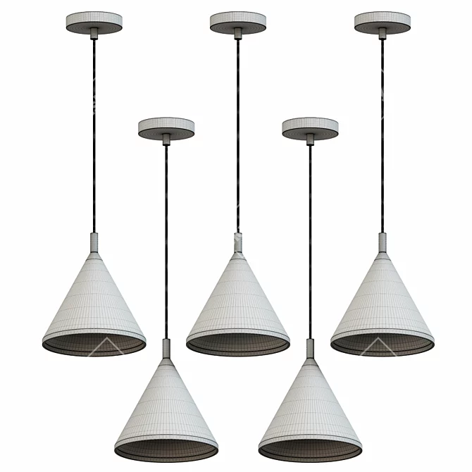 Vintage Cement Pendant Lights: Industrial Nordic Loft Decor 3D model image 2