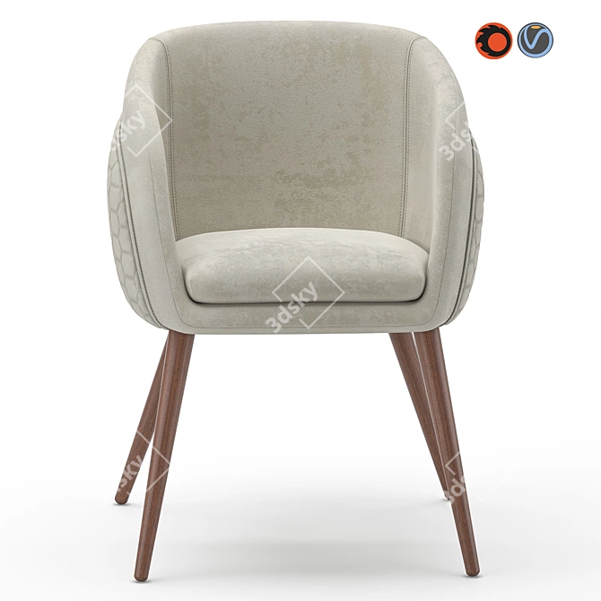 Luxury Vega Chair by Tonino Lamborghini 3D model image 2