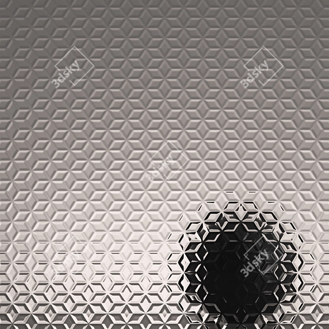 Fluted Glass Set - 10 Pieces 3D model image 6