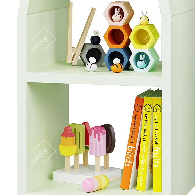 Crate and Barrel Kids Mallory Wall Shelf 3D model image 3