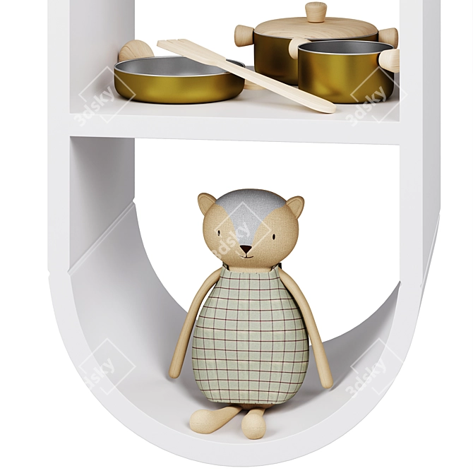 Crate and Barrel Kids Mallory Wall Shelf 3D model image 6