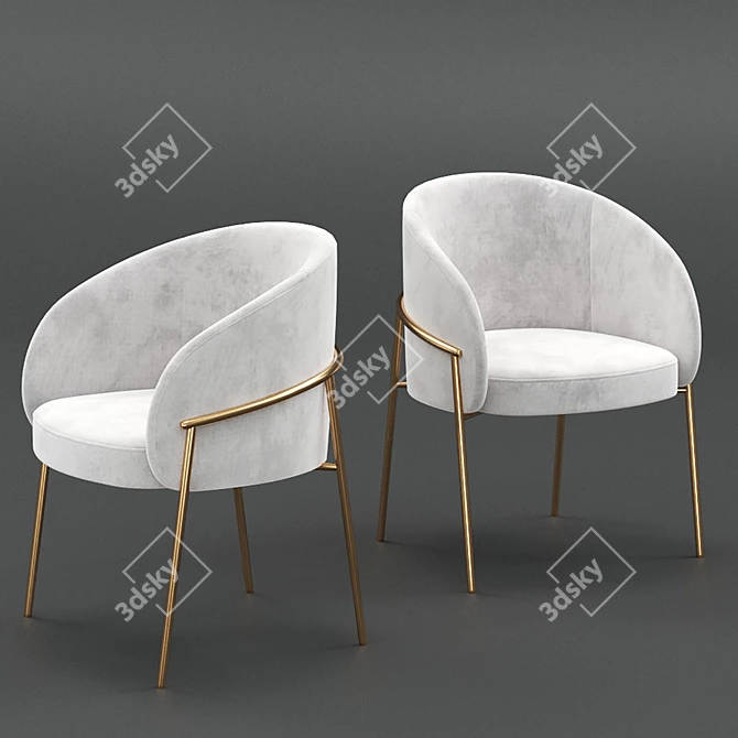 Elegant Modern Dining Set 3D model image 3