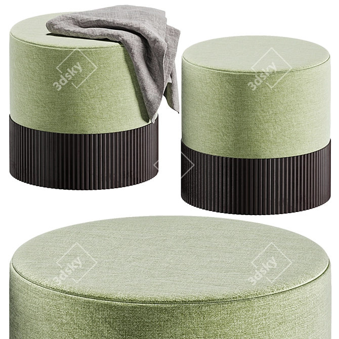 Luxury Ottoman Centric Accent Piece 3D model image 1