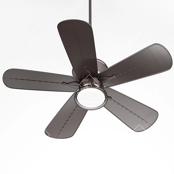  Modern Ceiling Fan with Light 3D model image 1