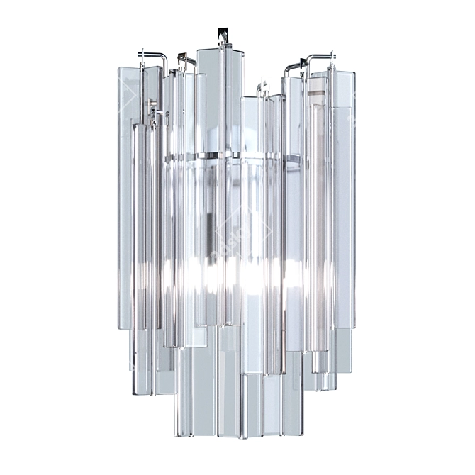 Venini Trilobi: Handcrafted Modular Triangle Chandelier 3D model image 1