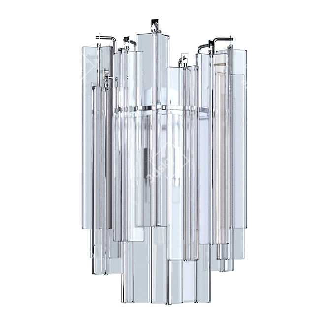 Venini Trilobi: Handcrafted Modular Triangle Chandelier 3D model image 2