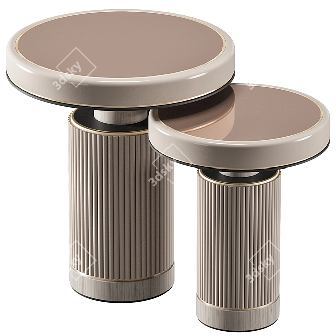 Elegant HAMPTONS Side Table 3D model image 2