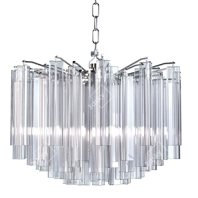 Handcrafted Triangular Chandelier 3D model image 1