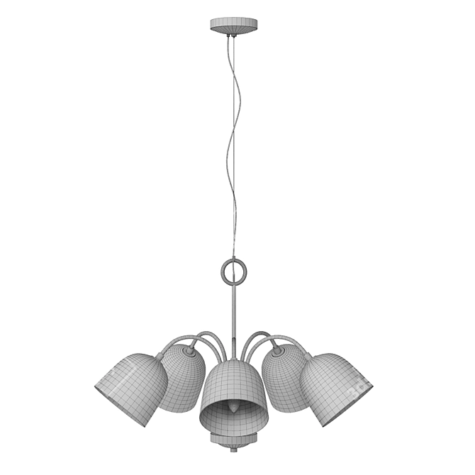 Elegant Glass Pendant Light 3D model image 4