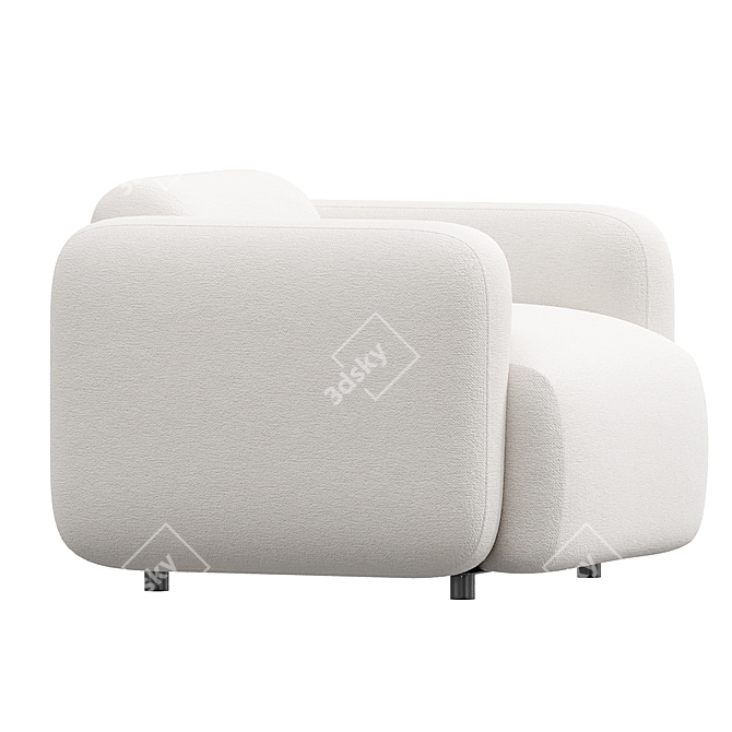Sleek Swell Armchair: Modern Comfort 3D model image 4