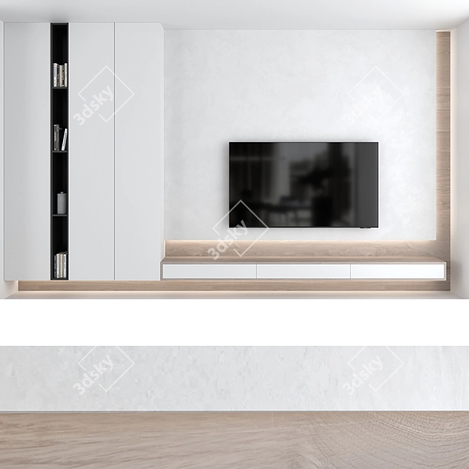 Title: Luxury TV Wall Set for Stunning Home Entertainment 3D model image 2