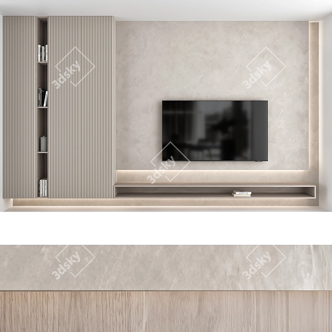 Title: Luxury TV Wall Set for Stunning Home Entertainment 3D model image 3