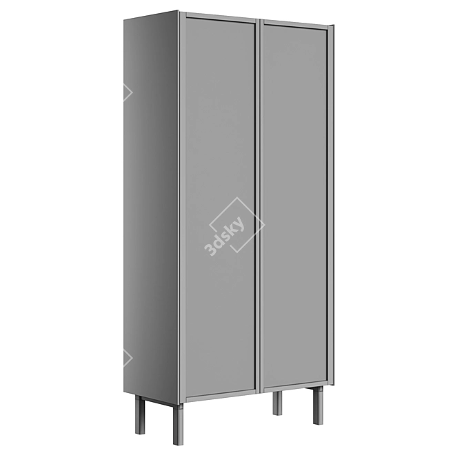 CANA High Oak Glass Buffet 3D model image 6