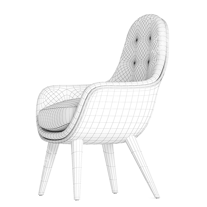 Dena Modern Lounge Chair 3D model image 4