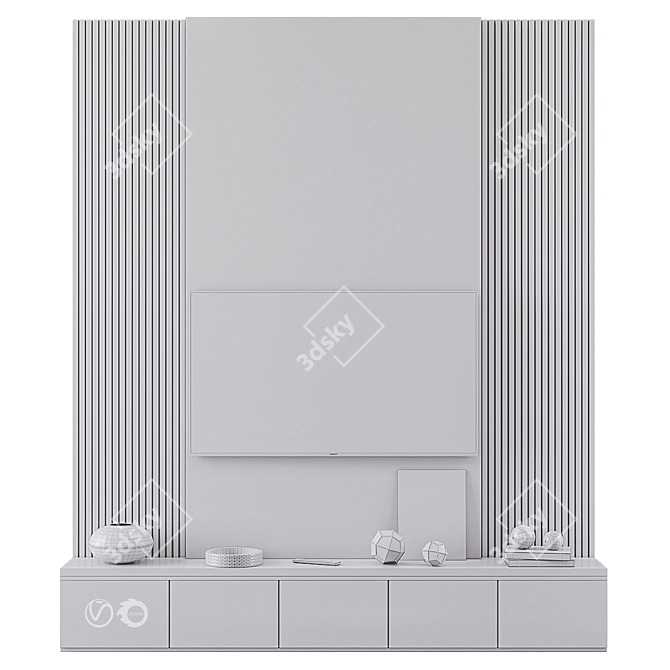 Title: Modern TV Wall Mount 3D model image 3