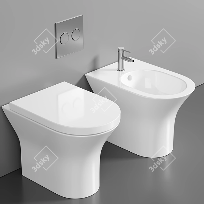 Roca Nexo Bidet - Modern & Stylish 3D model image 1