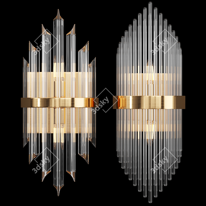 Garda Decor Glass Sconce Set 3D model image 1