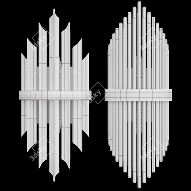 Garda Decor Glass Sconce Set 3D model image 3