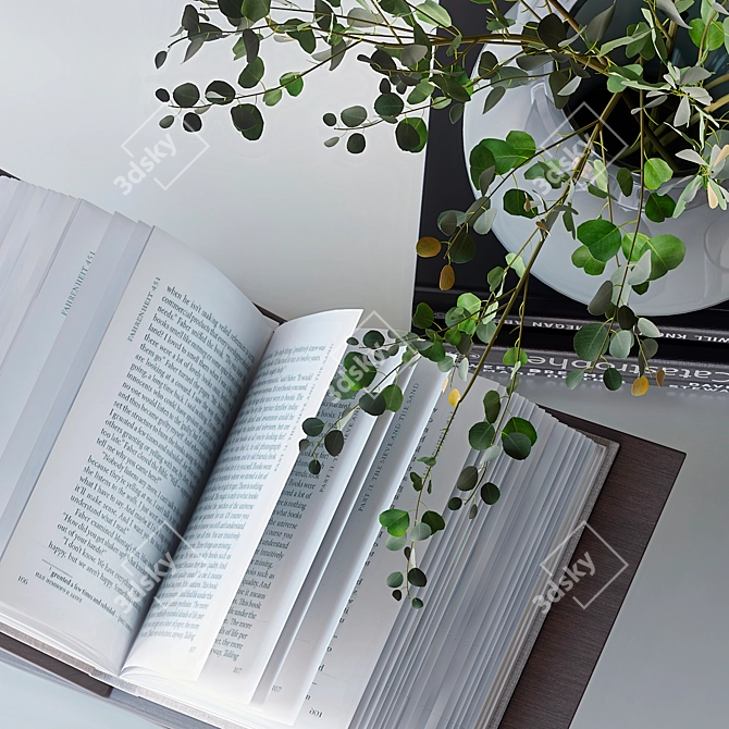 Elegant Eucalyptus Decor Set 3D model image 3