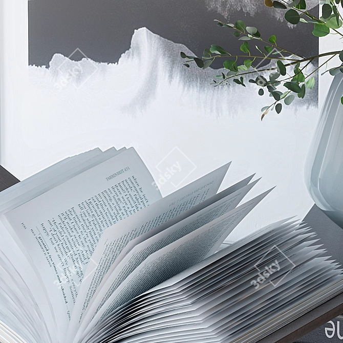 Elegant Eucalyptus Decor Set 3D model image 4