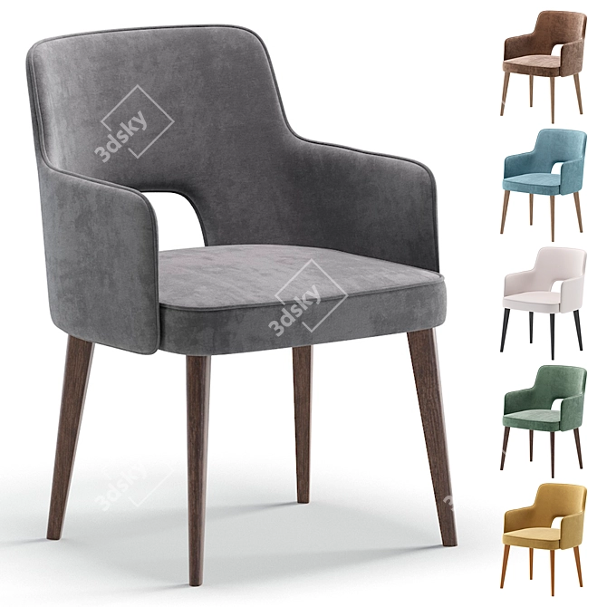 Natuzzi Editions Plettro CE04: Stylish Armchair 3D model image 1