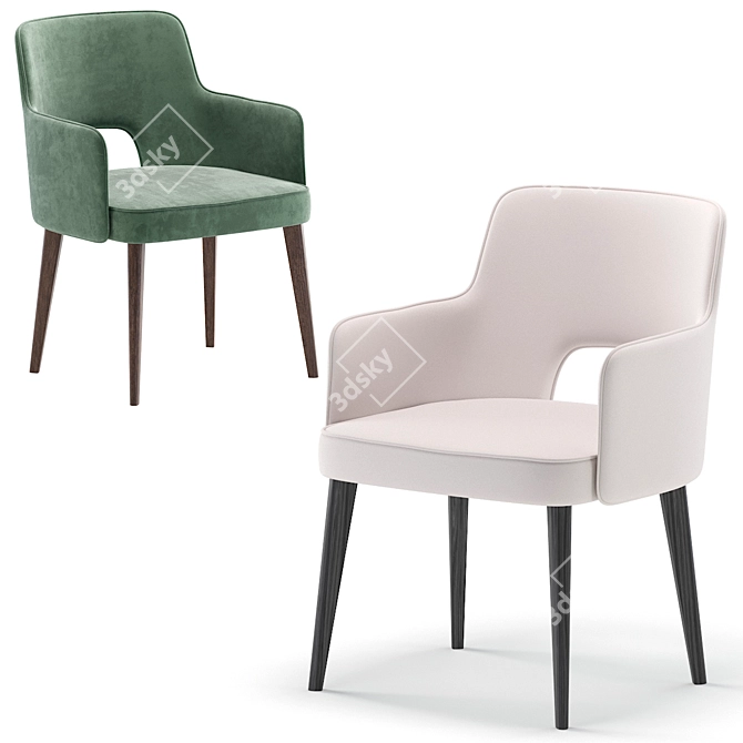 Natuzzi Editions Plettro CE04: Stylish Armchair 3D model image 3