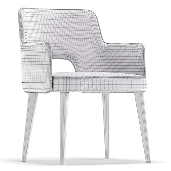 Natuzzi Editions Plettro CE04: Stylish Armchair 3D model image 7
