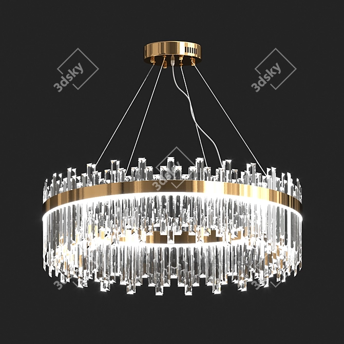 Sparkling Crystal Chandelier 3D model image 1