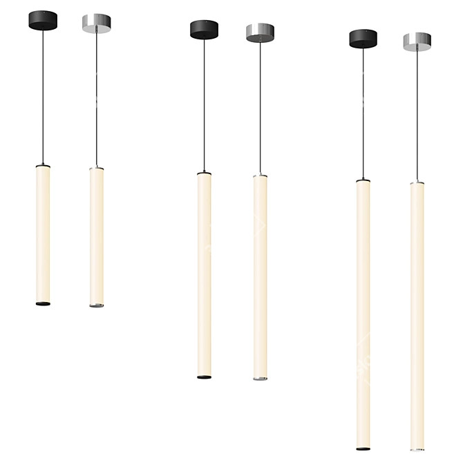 Sleek Caden LED Pendant 3D model image 3