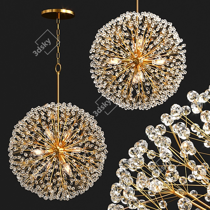 Industrial Chic Pendant Lamp DUNKIRK 3D model image 2