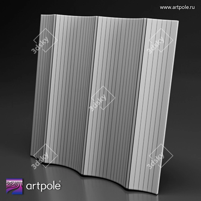 Afina Big 3D Gypsum Panel - Stunning Design Elements 3D model image 2