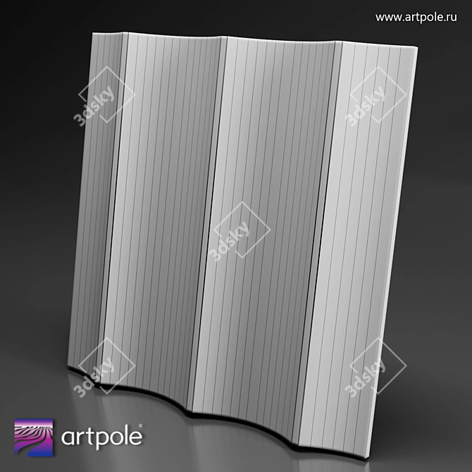 Afina Big 3D Gypsum Panel - Stunning Design Elements 3D model image 6